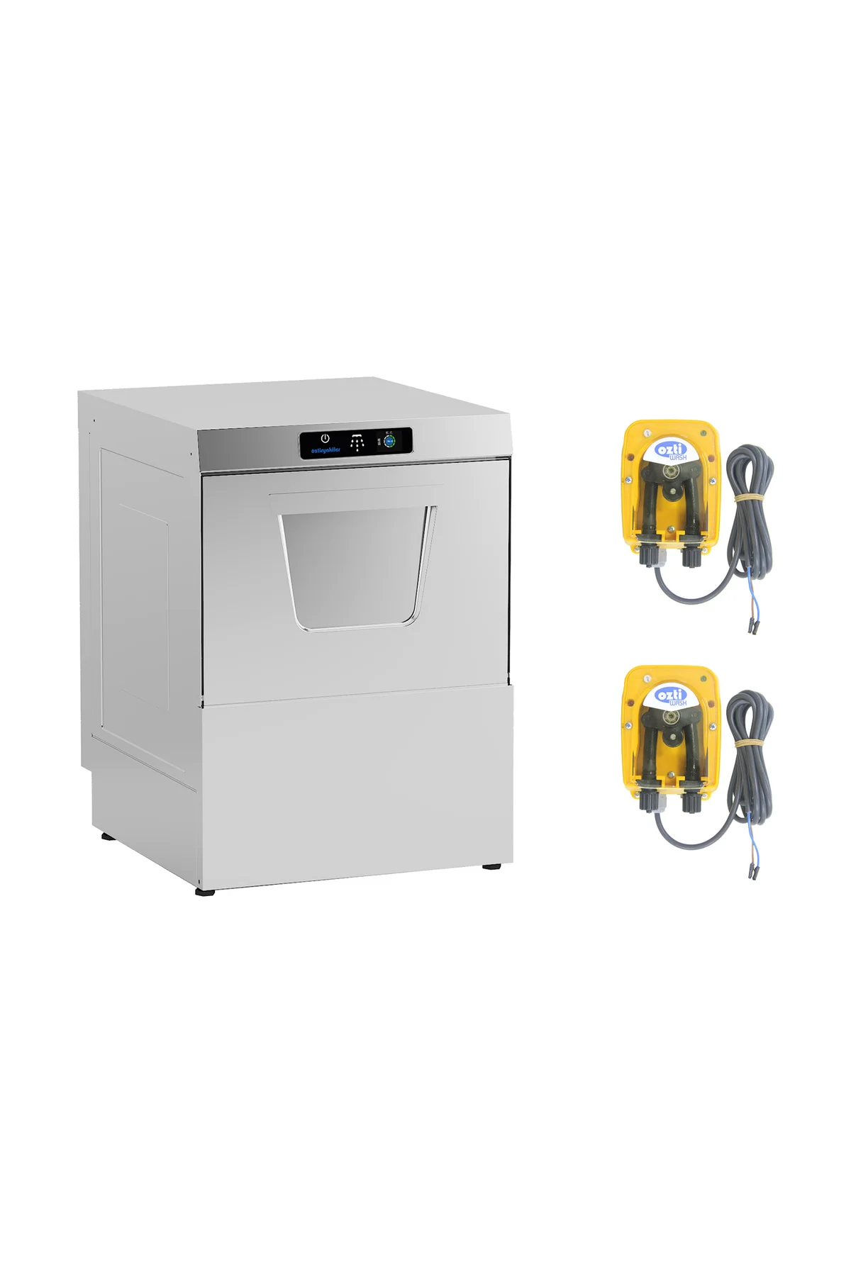 Öztiryakiler OBY 500 Touch Sepetli Deterjan ve Parlatıcı Pompalı Dijital Bulaşık Yıkama Makinesi 50x
