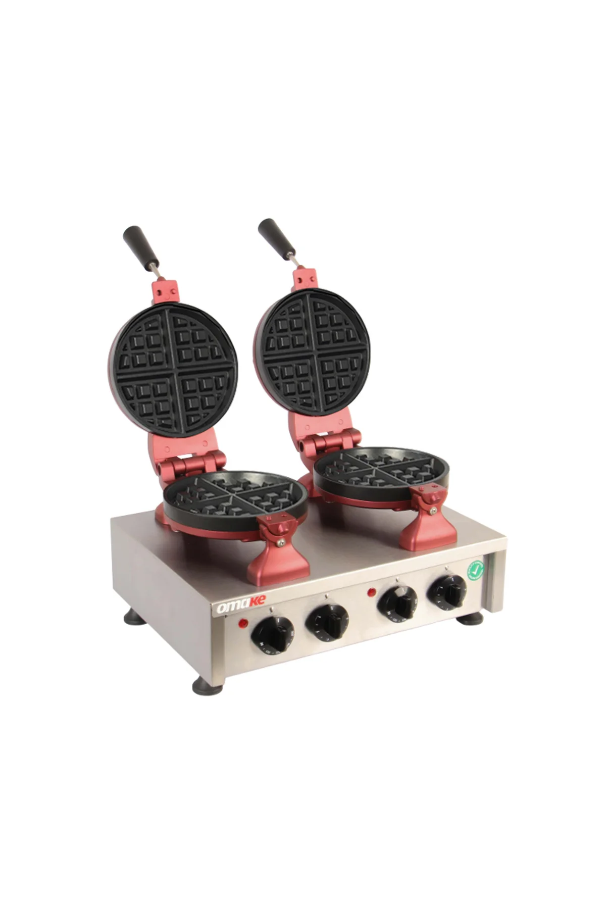 Omake Zamanlayıcılı Çiftli Kare Waffle Makinesi 18 Cm Elektrikli Omk.WFL01.E22.0101.Z5F