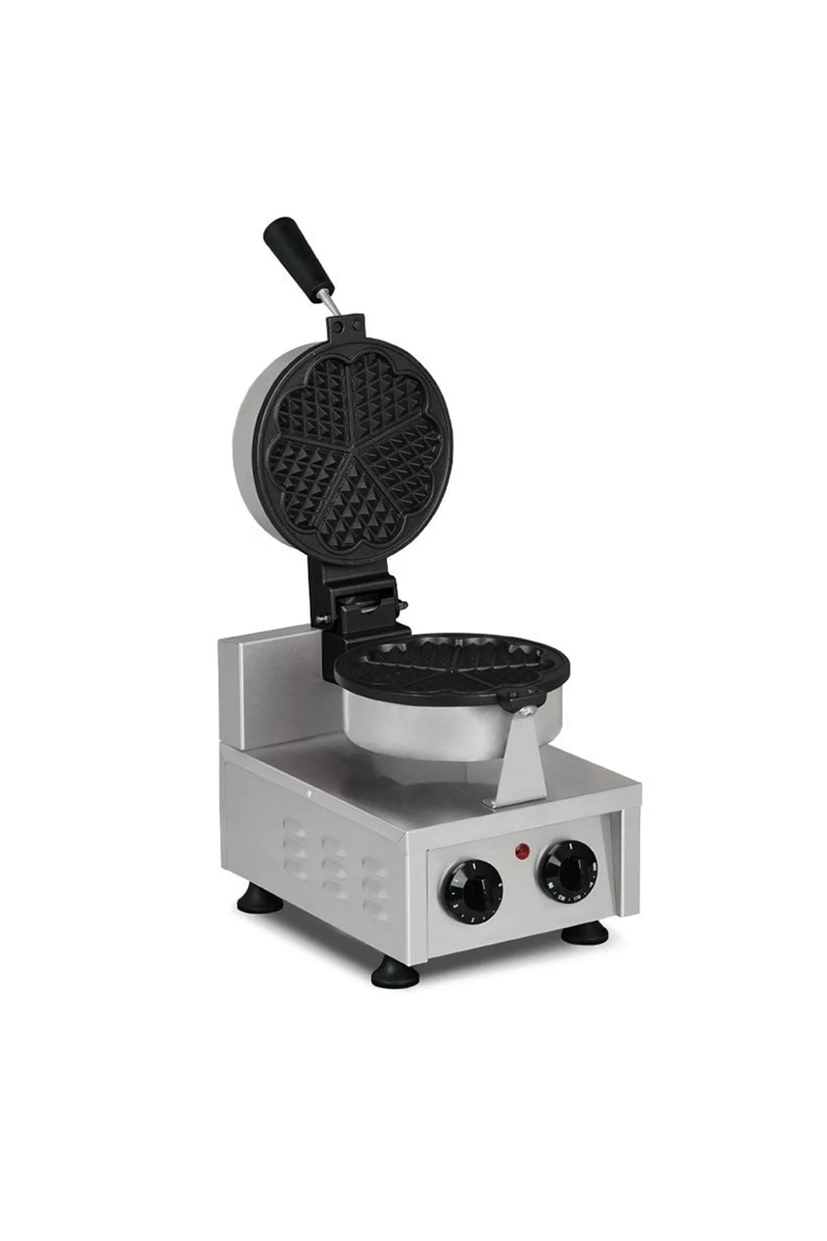 Omake Zamanlayıcılı Tekli Çiçek Waffle Makinesi 17 Cm Elektrikli Omk.WFL11.E12.0201.Z5F