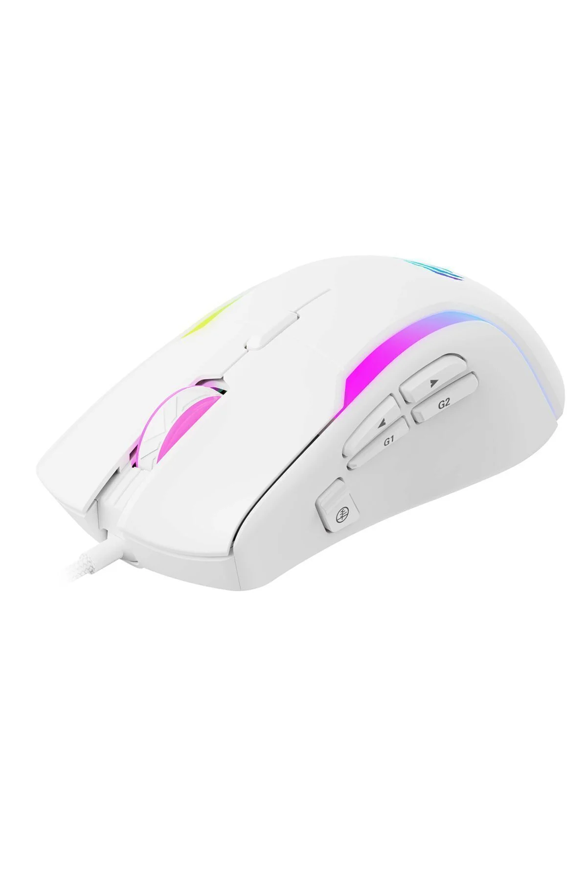 Gamenote Ms1033 Rgb Uyumlu 8000 Dpı Ayarlanabilir Ağırlıklı Beyaz Gaming Makrolu Oyuncu Mouse - Havit Görsel 5