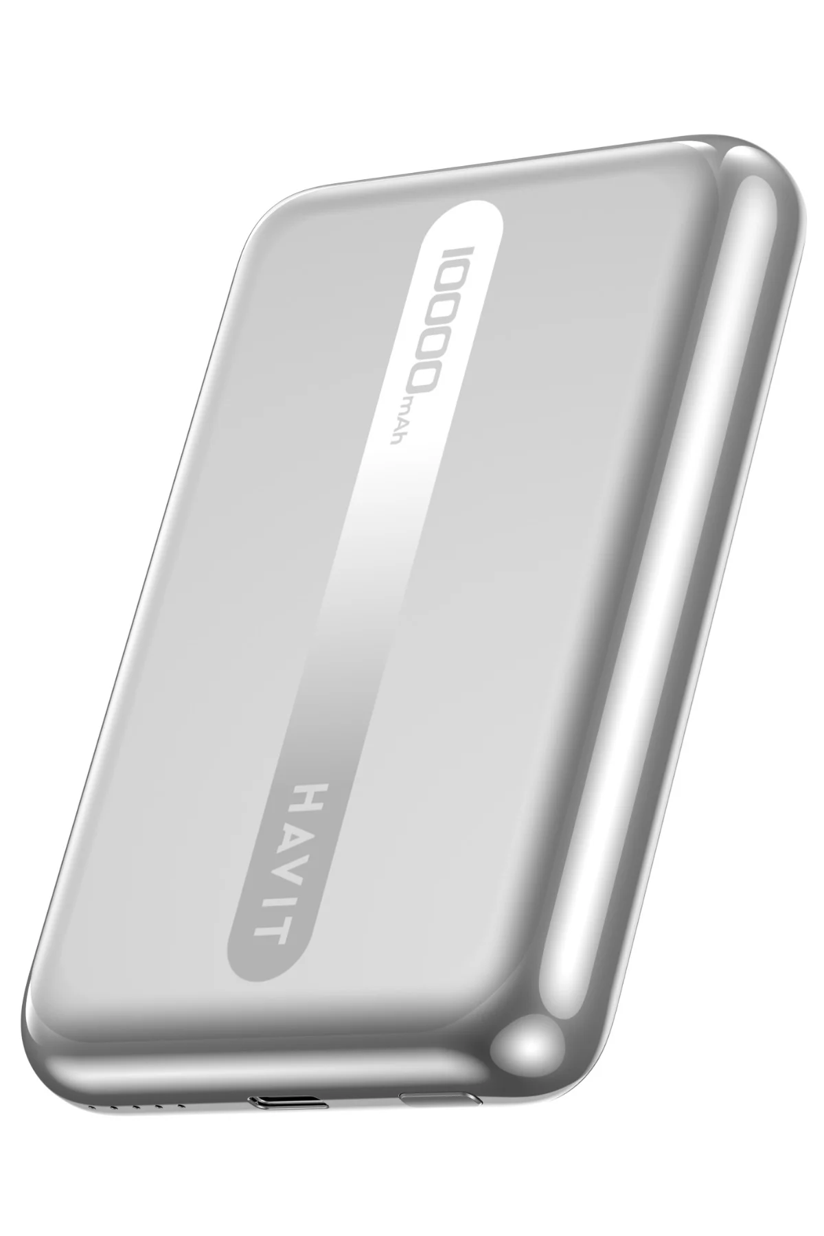 PB5246 10.000mAh Magsafe 15W Hızlı Manyetik Kablosuz Powerbank İnce Iphone Uyumlu - Gri - Havit Görsel 7