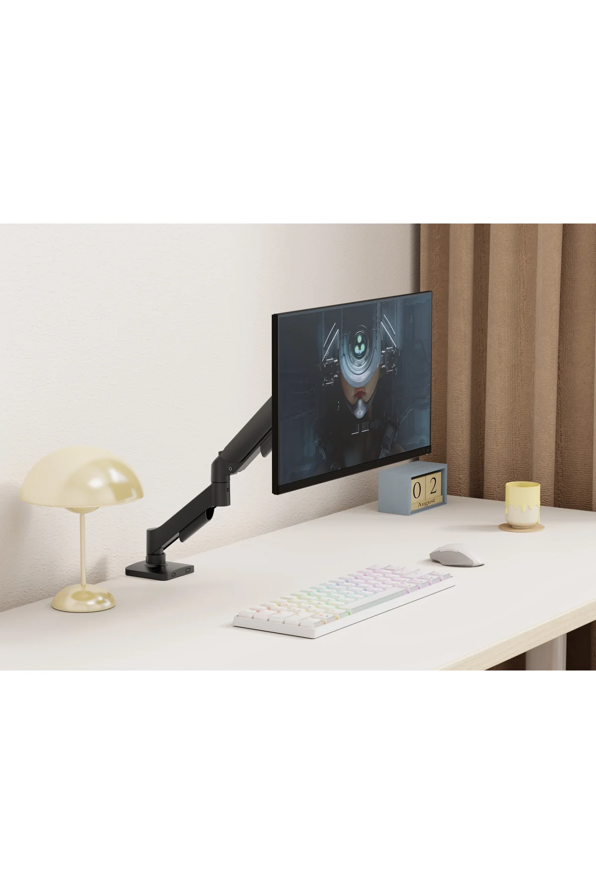 17-32" Lcd / Led Monitör Tutucu Kol Amortisörlü Vesa Monitör Standı 2-9 Kg - voltix Görsel 4