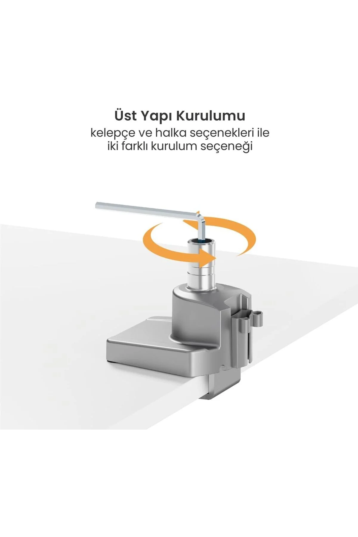 Monitör Tutucu, 17''-35'' Ekranlar için, 12kg Taşıma Kapasiteli, VESA Uyumlu, Siyah - voltix Görsel 6