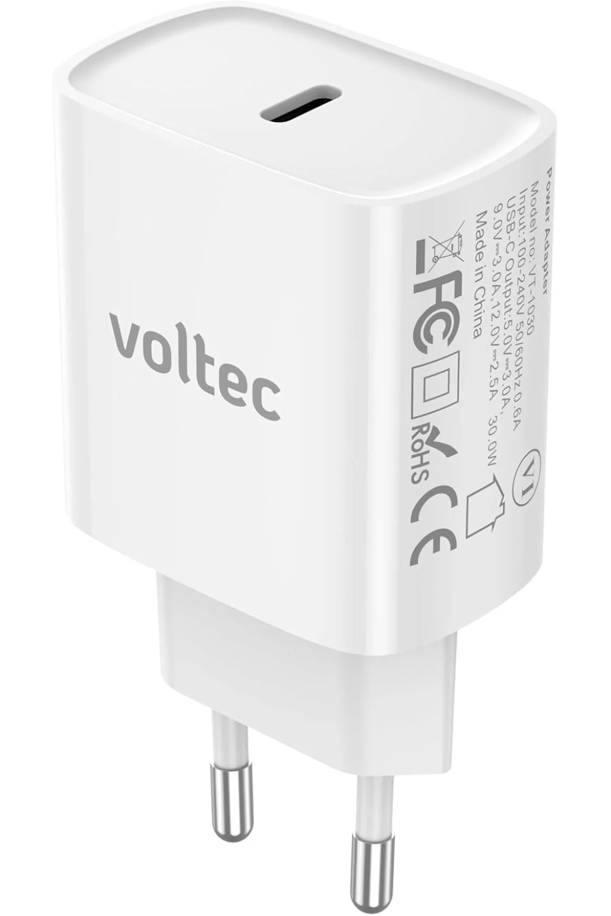 30W Type-C QC 4.0 PD3.0 iPhone Huawei İçin Hızlı Şarj Aleti iPad Pro Macbook Air Uyumlu Şarj Cihazı - voltec Görsel 2