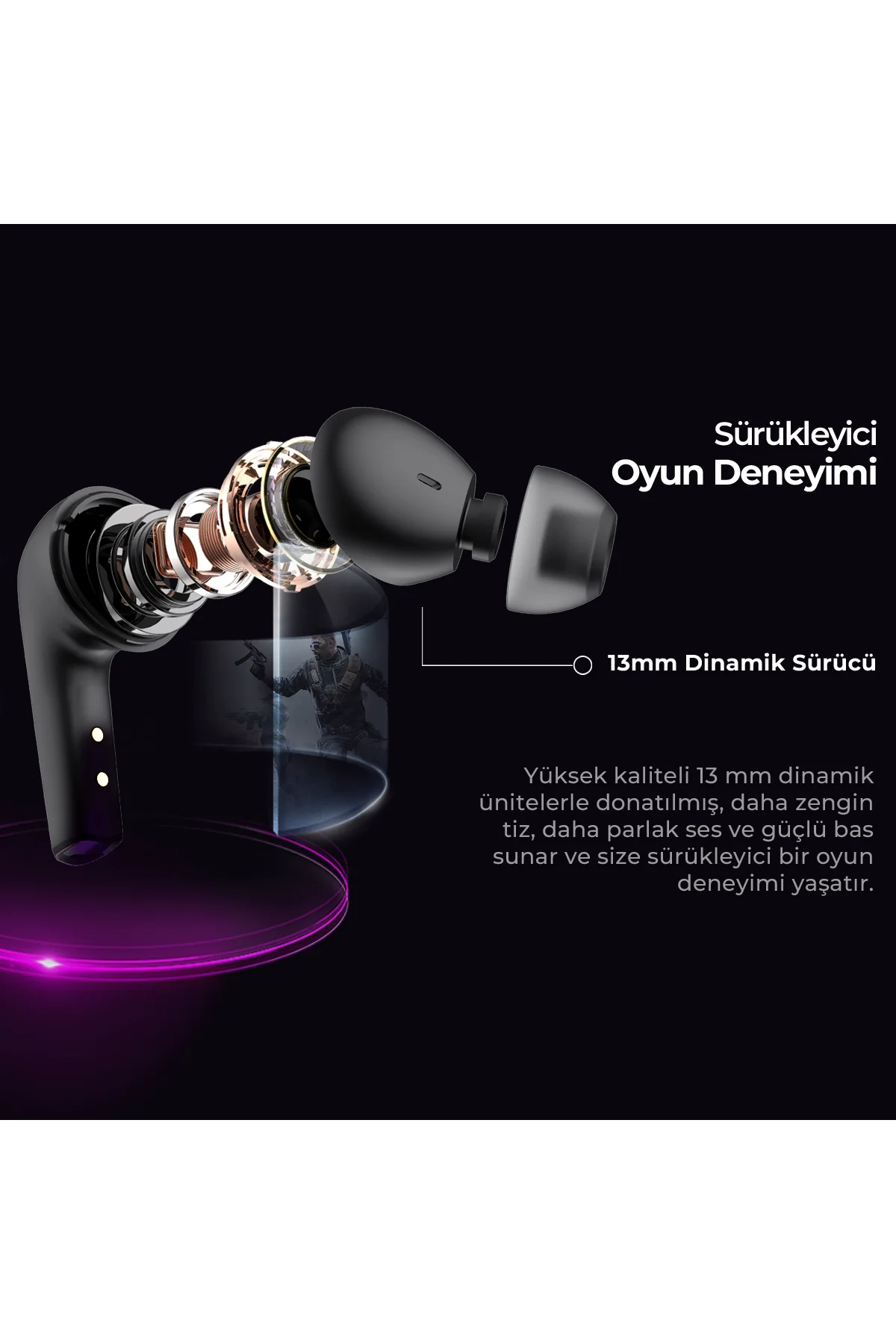 TW970 TWS RGB Gaming Bluetooth Kulaklık - 2.4GHz ve Bluetooth Modu - Havit Görsel 7