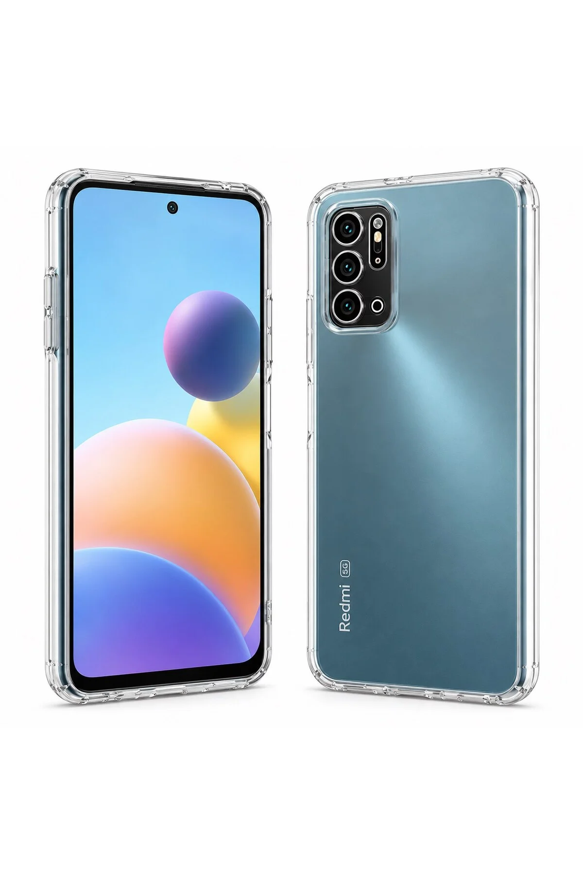 Xiaomi Redmi Note 10 5G Uyumlu Şeffaf Silikon Kılıf | Darbe Emici İnce Esnek Şeffaf Telefon Ko