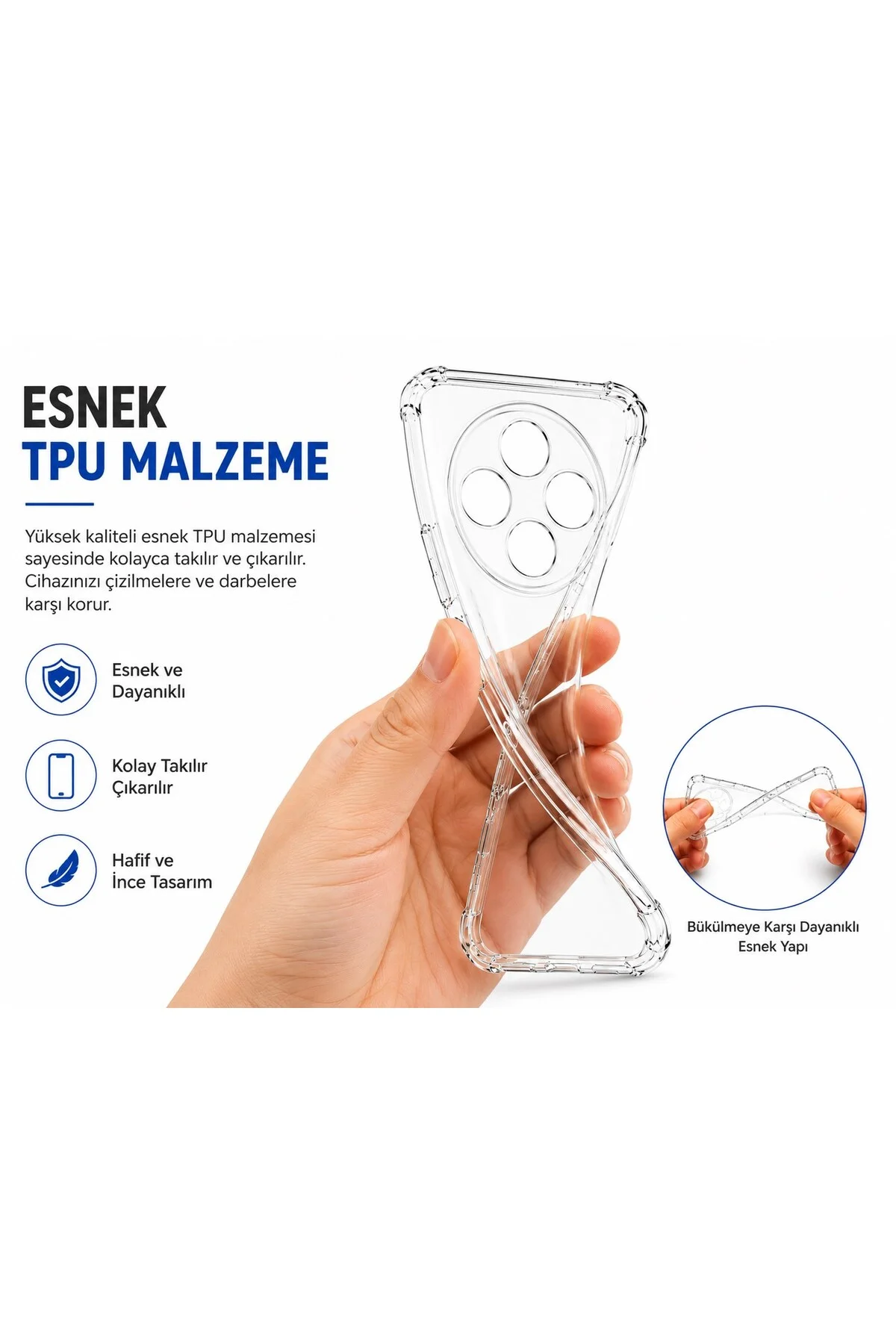 Xiaomi Redmi 14C Uyumlu Şeffaf Silikon Kılıf | Kamera Korumalı Darbe Emici İnce Esnek TPU Tele - Logis Görsel 4