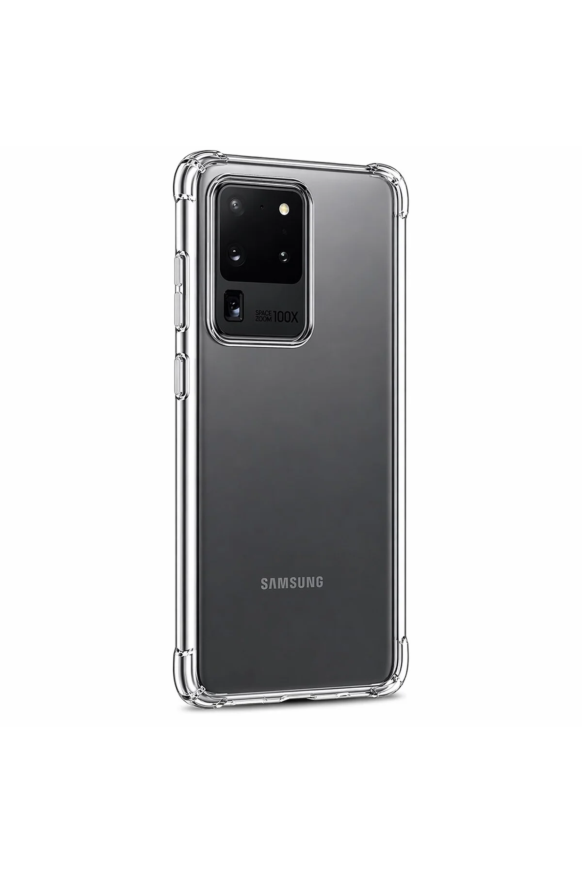 Samsung Galaxy S20 Ultra Şeffaf Silikon Kılıf Darbe Emici İnce Esnek Koruyucu Kapak