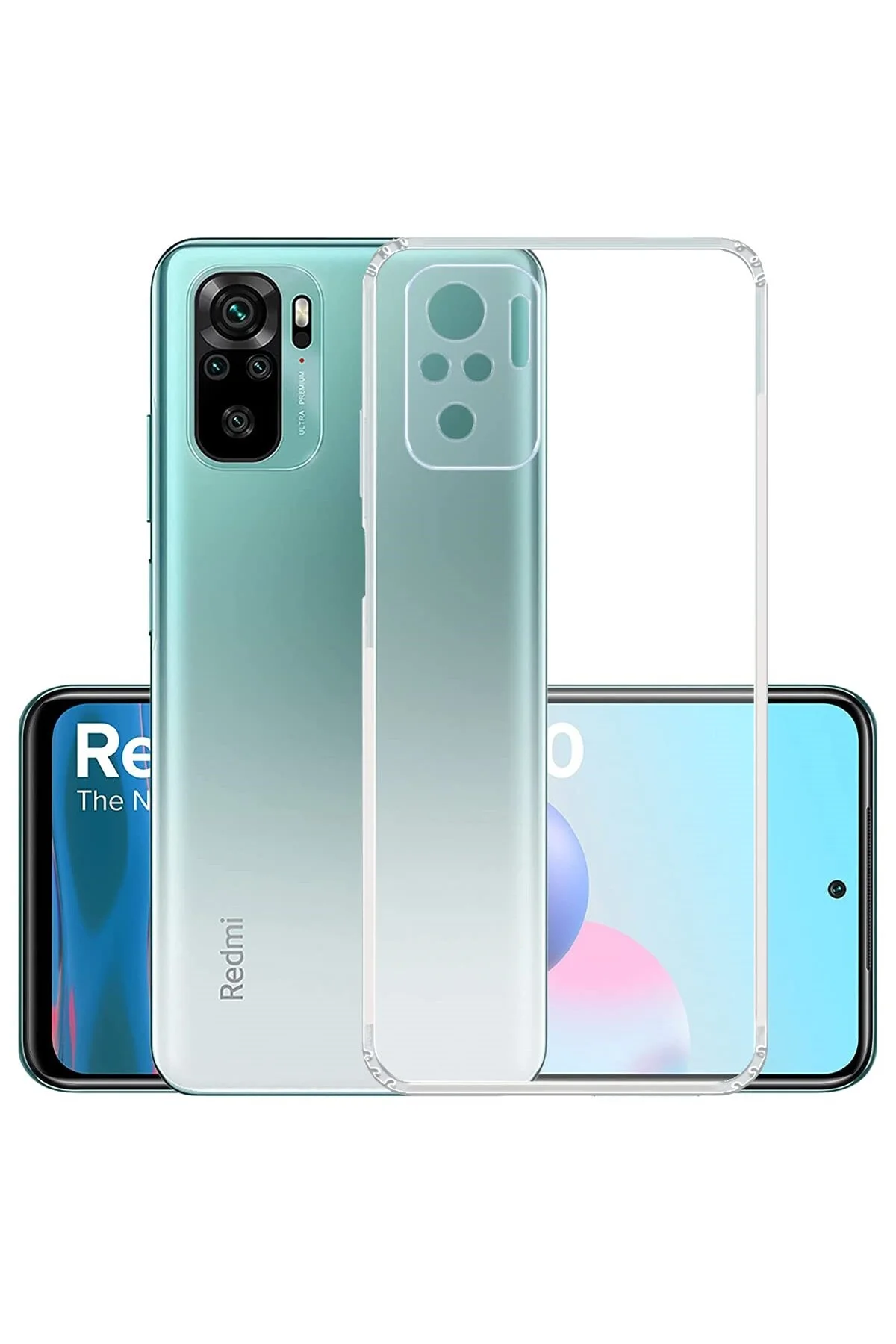 Redmi Note 10 5G Uyumlu Şeffaf Silikon Kılıf Darbe Emici Koruyucu Kapak - Logis Görsel 2