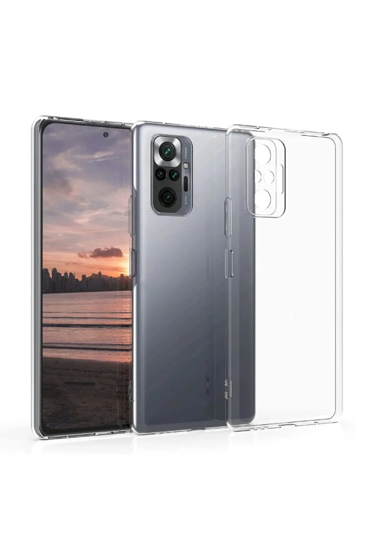 Redmi Note 10 5G Uyumlu Şeffaf Silikon Kılıf Darbe Emici Koruyucu Kapak
