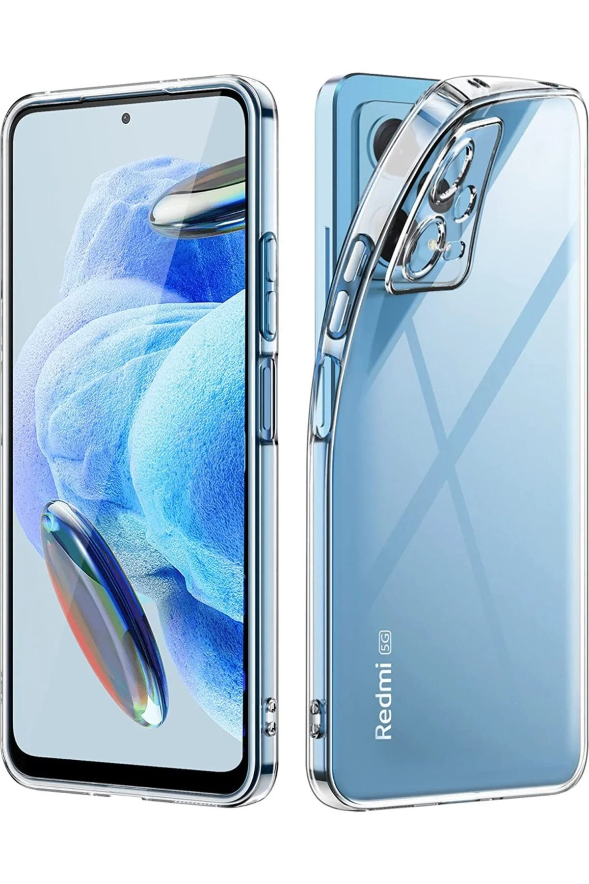 Redmi Note 12 Kılıf Süper Silikon Şeffaf - Logis Görsel 2