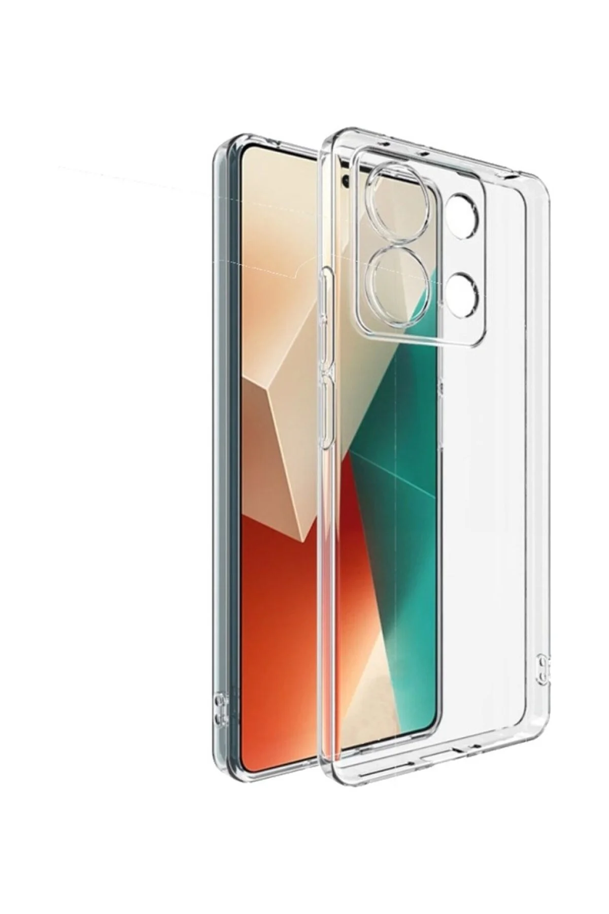 Redmi Note 13 Kılıf Süper Silikon Şeffaf - Logis Görsel 3