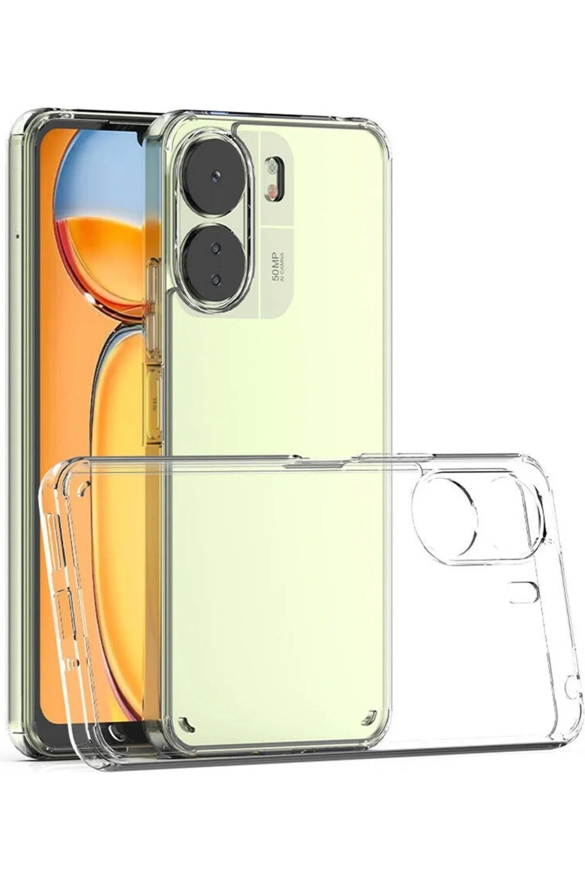 Redmi 13C Kılıf Süper Silikon Şeffaf - Logis Görsel 2