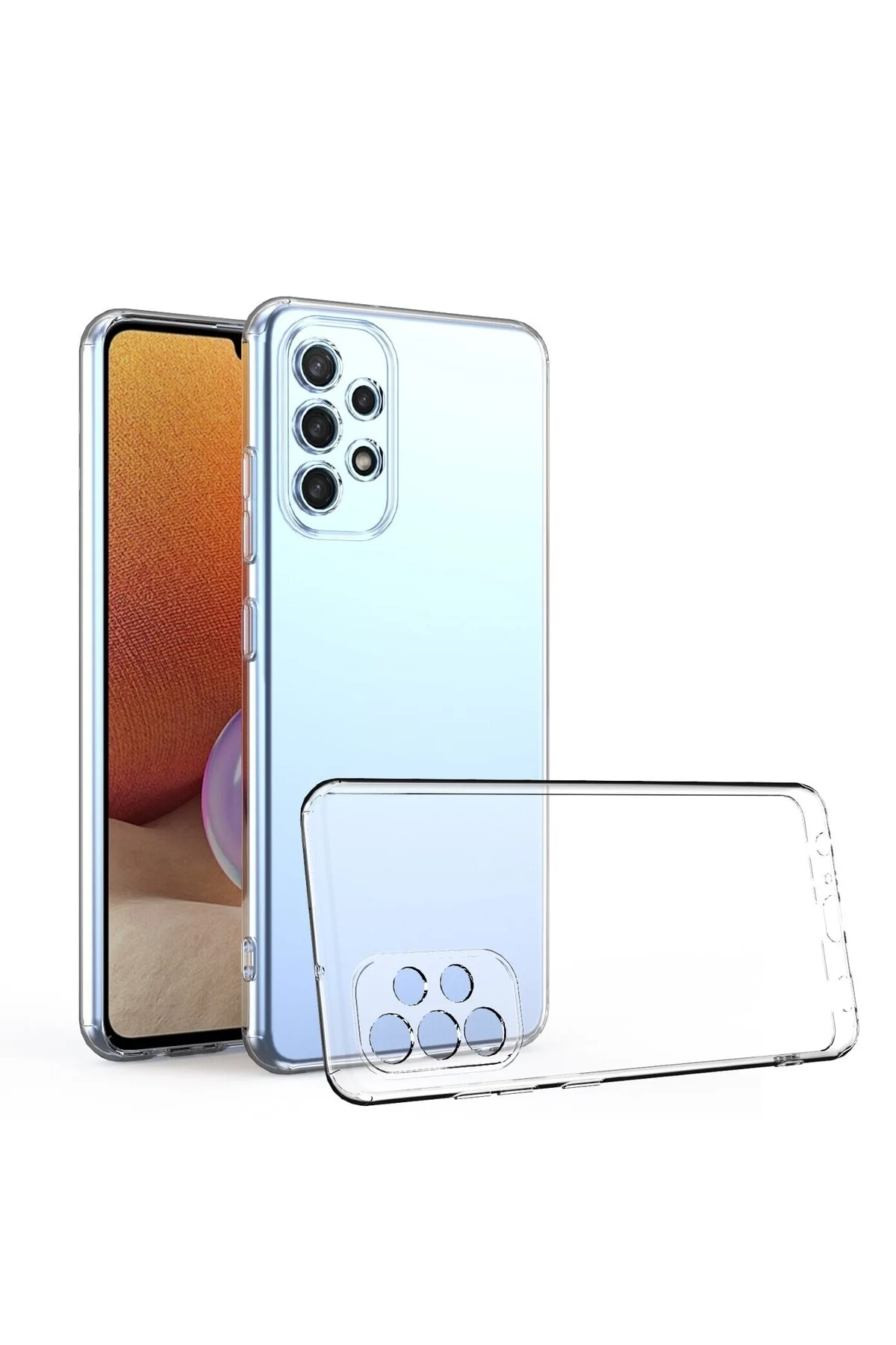 Samsung Galaxy A53 5g Kılıf Lens Kamera Korumalı Ultra Ince Şeffaf Slim Silikon Kapak