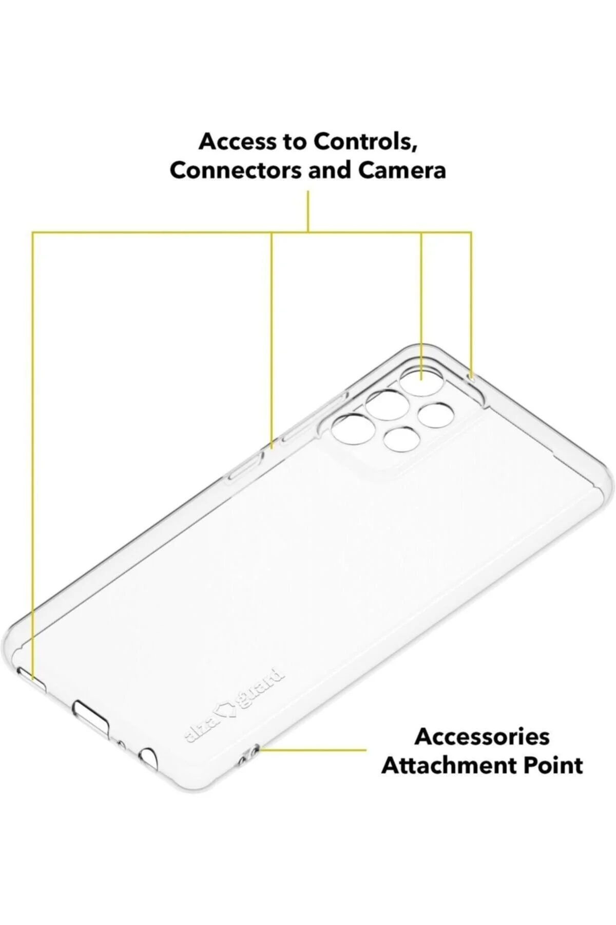 Samsung Galaxy A52 Şeffaf Kılıf Silikon Koruma Kamera Korumalı - Logis Görsel 2