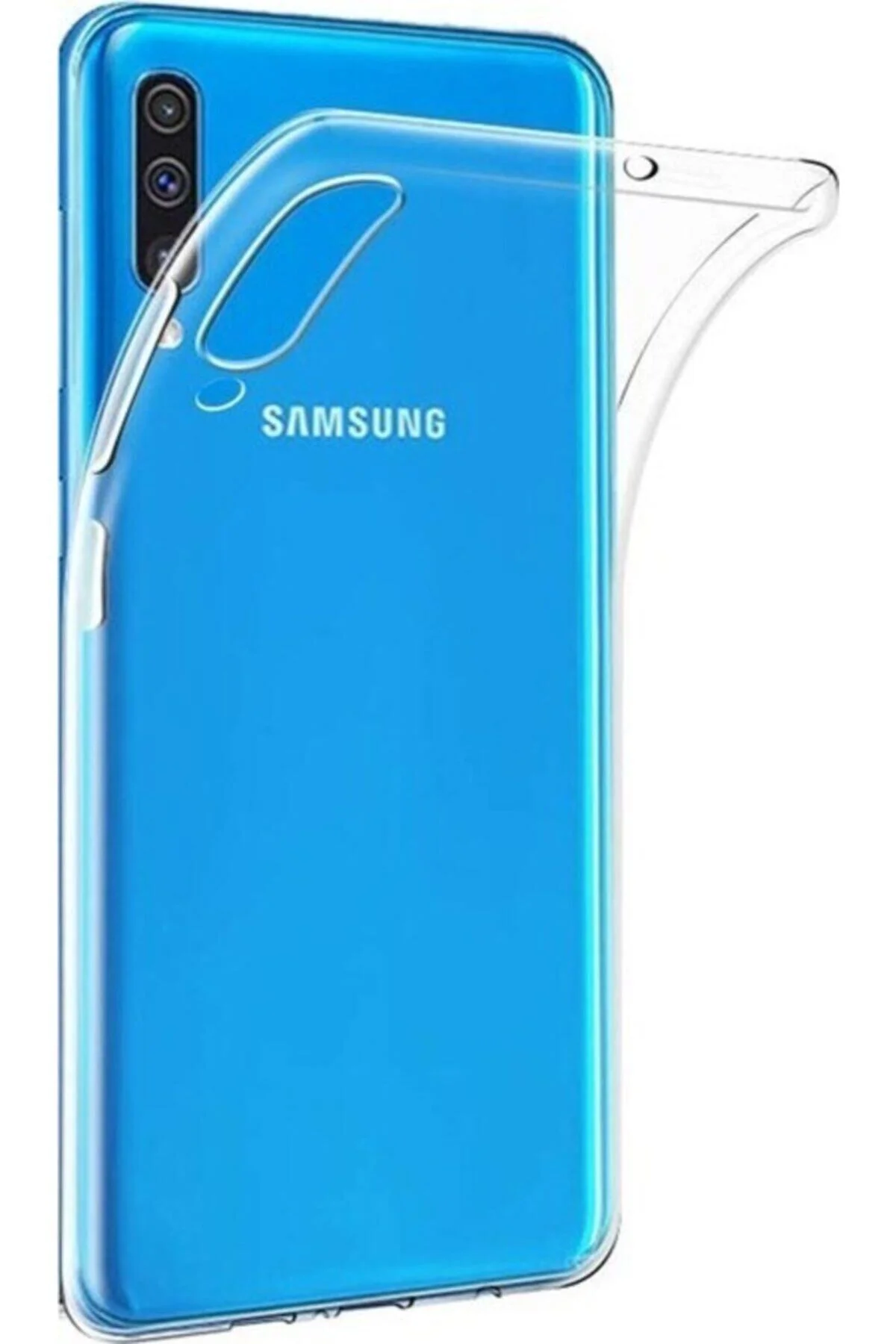 Samsung Galaxy A50 Kılıf Süper Silikon Arka Kapak Şeffaf Darbe Emici Özellikli
