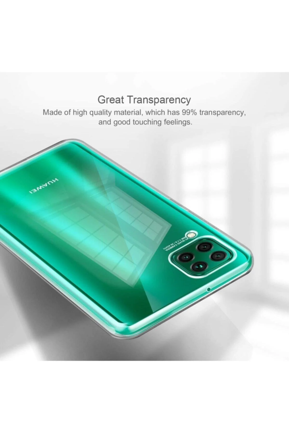 Huawei P40 Lite Kılıf Premium Şeffaf Silikon Kılıf - Logis Görsel 4