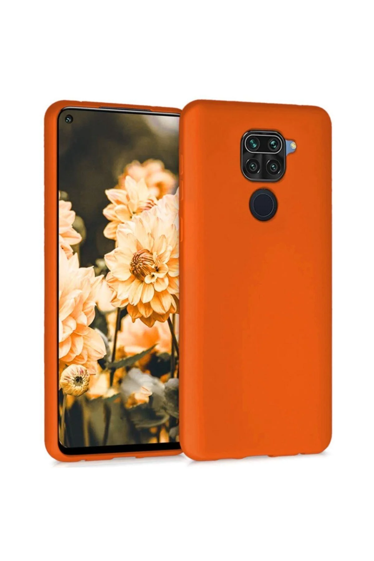 Xiaomi Redmi Note 9 Turuncu Liquid Içi Kadife Lansman Velvet Silikon Kılıf - Logis Görsel 2