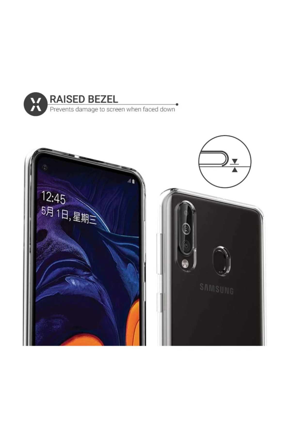 Samsung Galaxy A60 Premium Şeffaf Silikon Kılıf - Logis Görsel 2