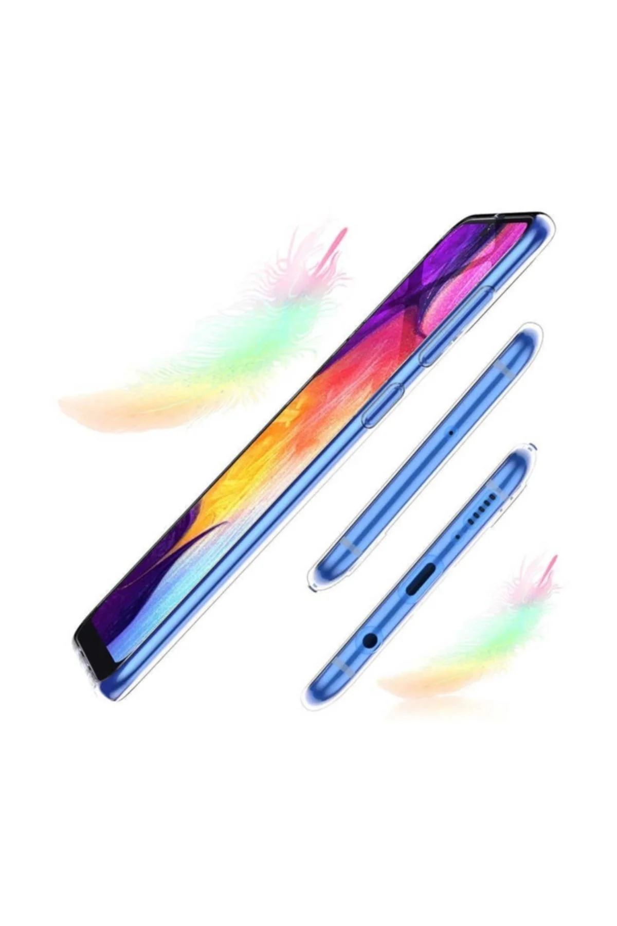 Samsung A30 Şeffaf Silikon Kılıf Ultra Ince 0,20 mm - Logis Görsel 3
