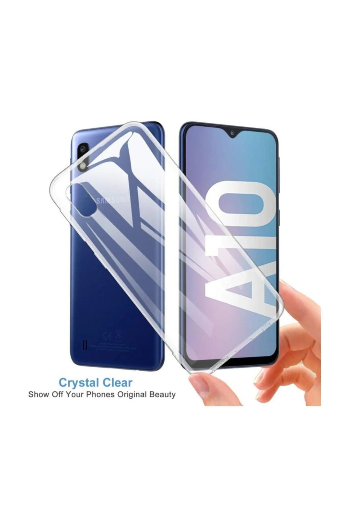 Samsung Galaxy A10 Kılıf Toz Korumalı Tıpalı 1.5mm Şeffaf Silikon Kılıf - Logis Görsel 3