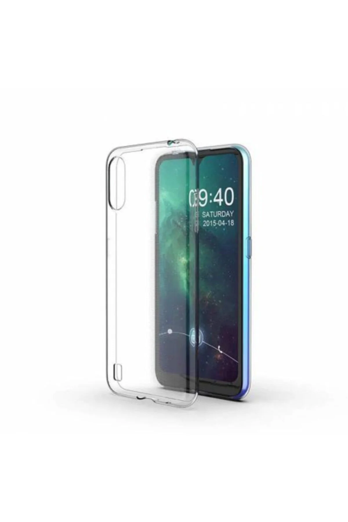 Samsung Galaxy A01 Uyumlu Şeffaf Kılıf Zore Süper Silikon - Logis Görsel 3