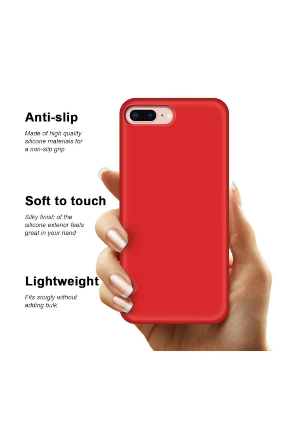 Apple Iphone 7 8 Plus Kılıf Içi Kadife Silikon Lansman Tam Koruma - Logis Görsel 4