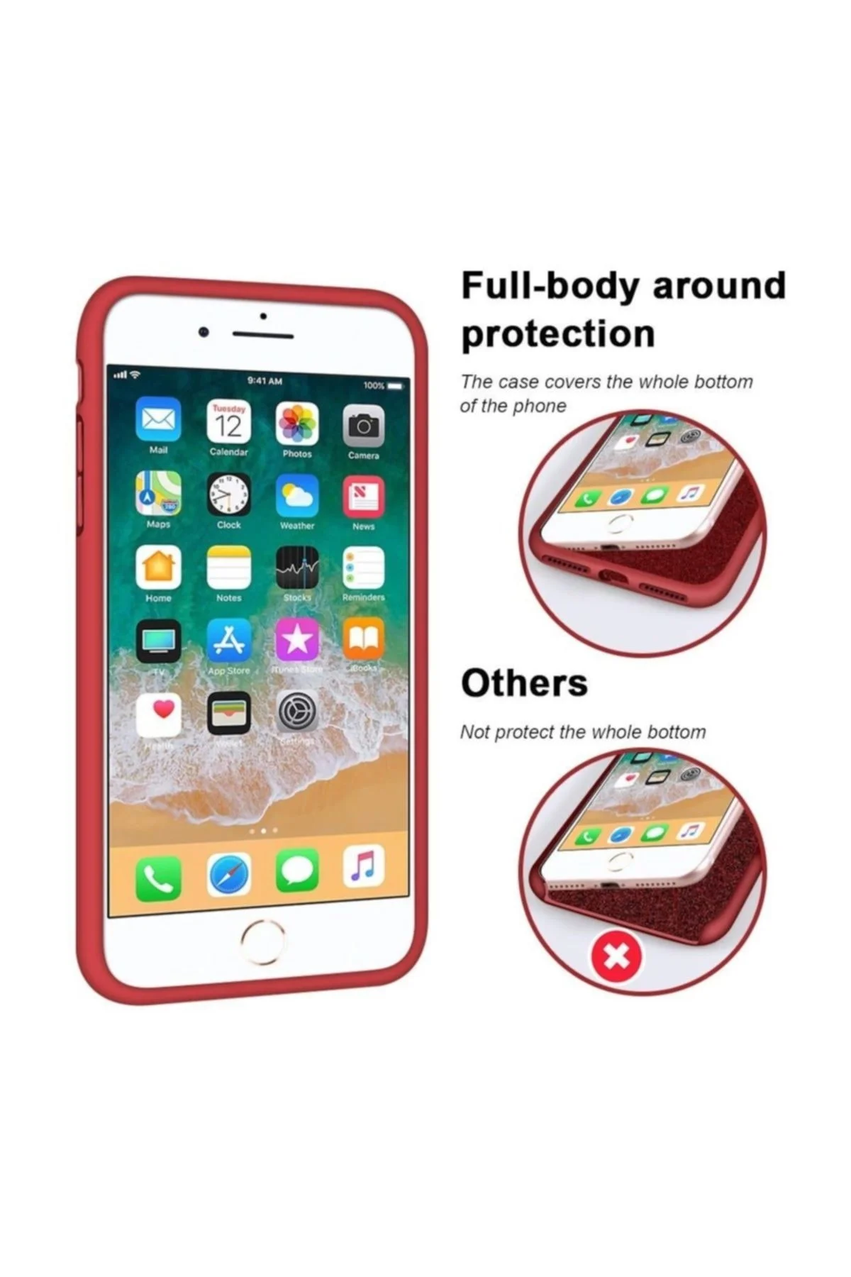 Apple Iphone 7 8 Plus Kılıf Içi Kadife Silikon Lansman Tam Koruma - Logis Görsel 5