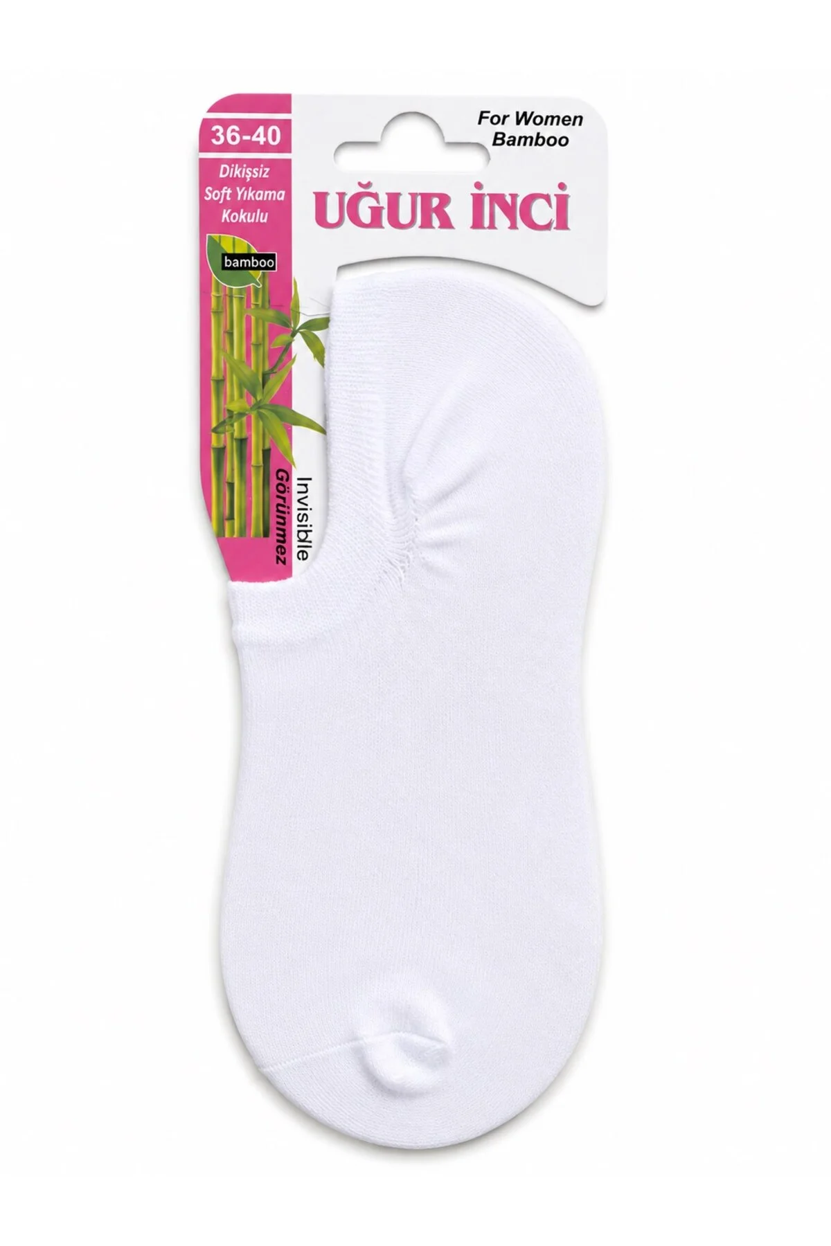 Bambu Görünmez Çorap 36-40 Dikişsiz Nefes Alan Babet Çorap 6 lı Paket
