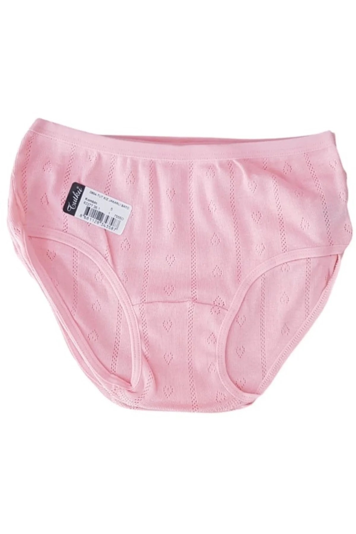 0854 Kız Çocuk Jakarlı Bato-Slip-Külot - 12'li Kombin - Tutku Görsel 3