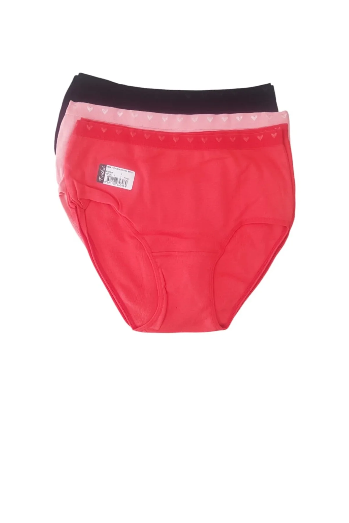 0856 Kız Çocuk Mıss Gırl Bato-Slip-Külot - 12'li Kombin
