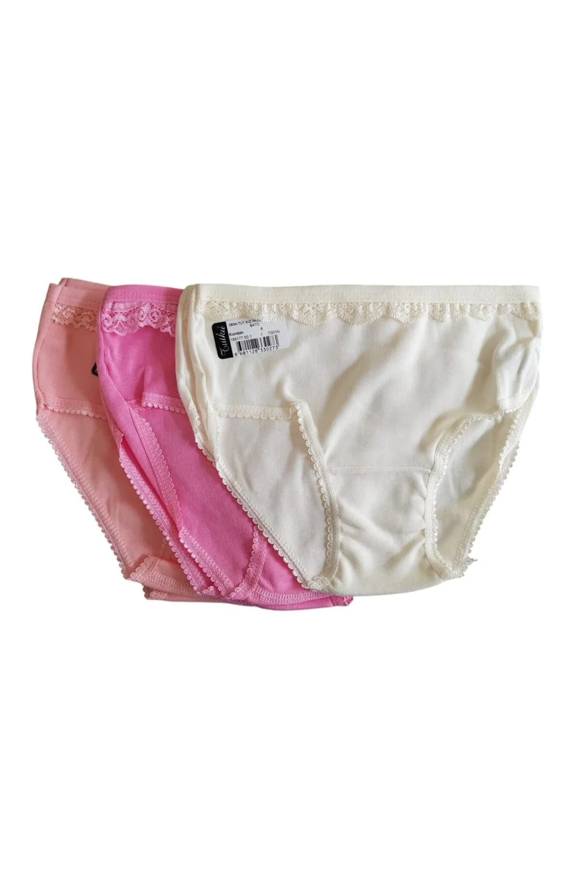 0834 Kız Çocuk Ince Bel Pınar Bato-slip-külot - 12'li Kombin - Tutku Görsel 4