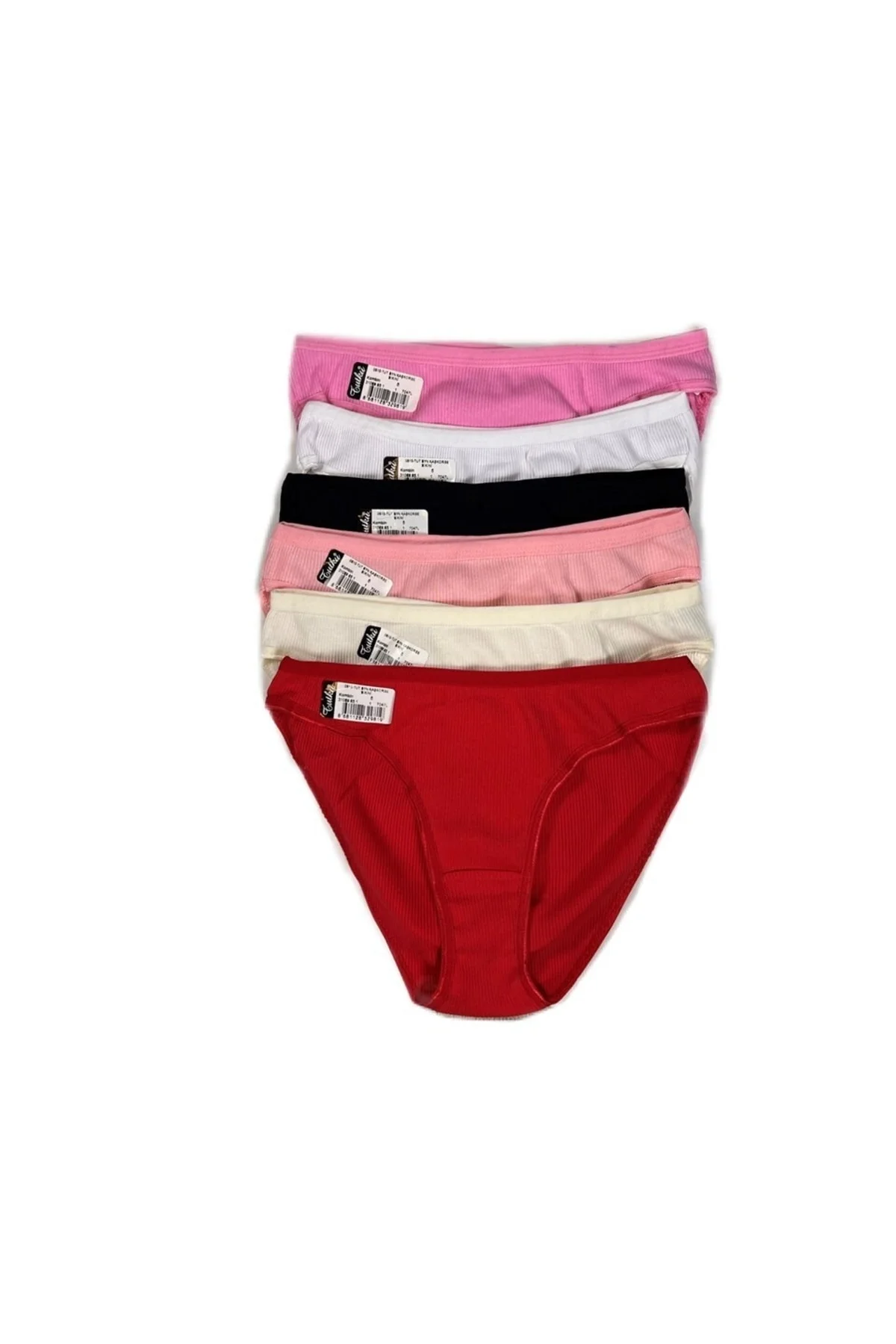 Kadın Renkli Kaşkorse Bikini Külot 12'lı - Tutku Görsel 4