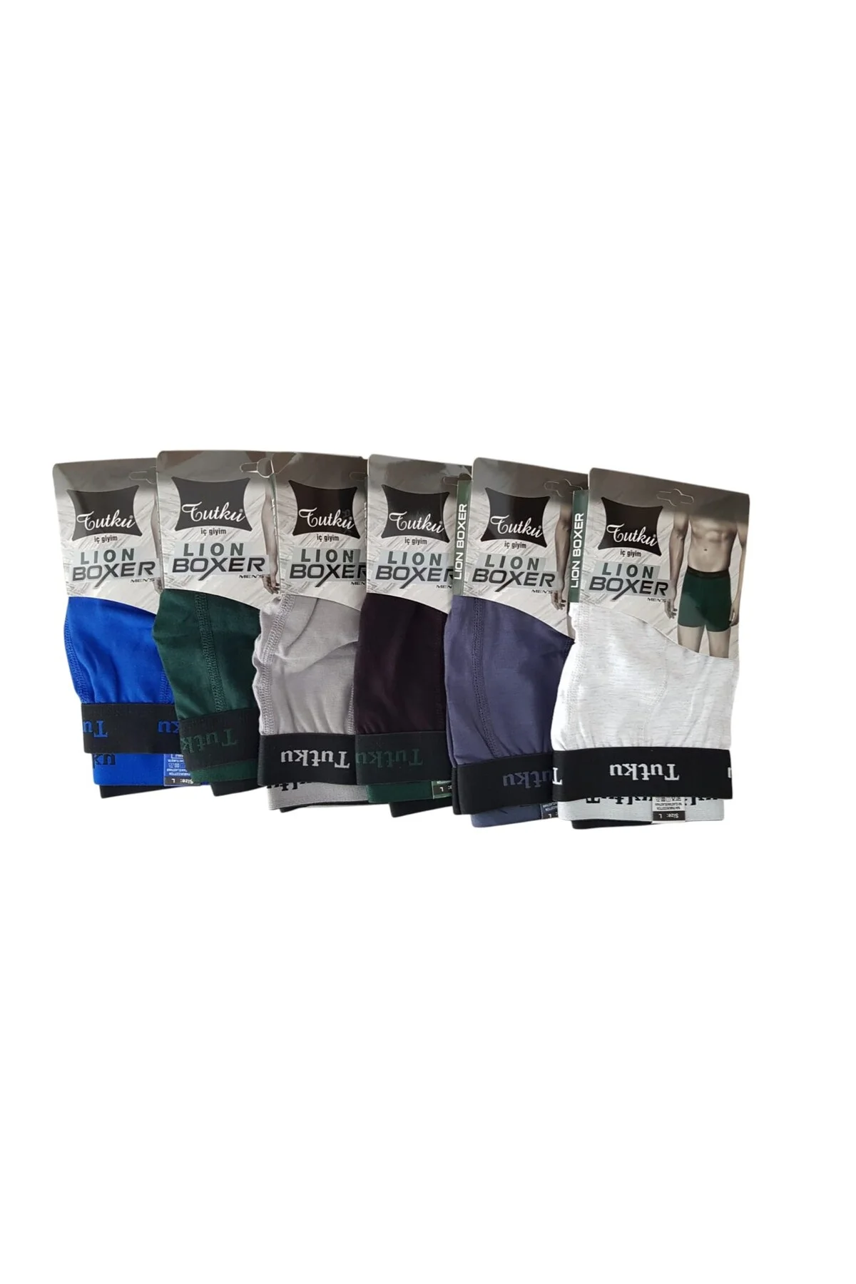 Erkek LION Spor Boxer 6'lı 0123 Kombin