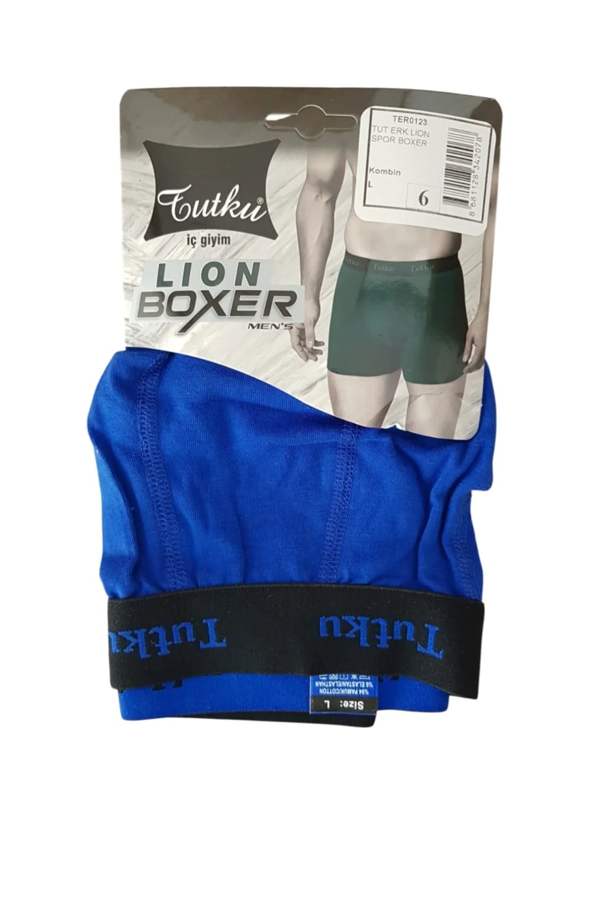 Erkek LION Spor Boxer 6'lı 0123 Kombin - Tutku Görsel 3