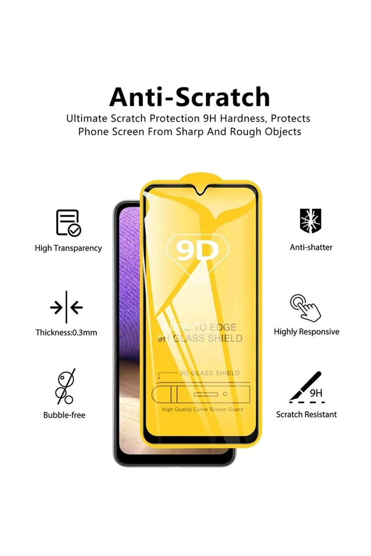 Xiaomi Poco M3 9D Seramik Tam Kaplayan Ekran Koruyucu Cam - Logis Görsel 3