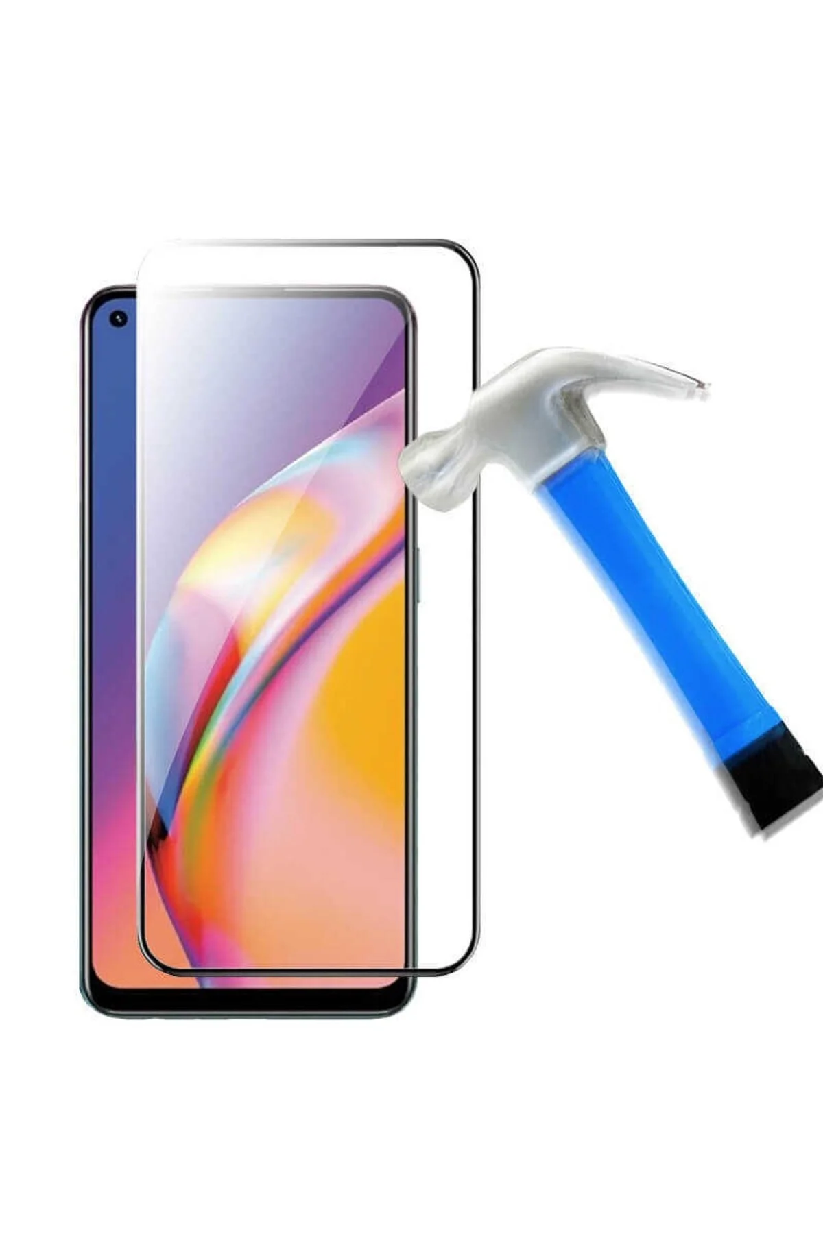 Oppo Reno 5 Lite 9D Mat Seramik Tam Kaplayan Ekran Koruyucu Cam - Logis Görsel 3