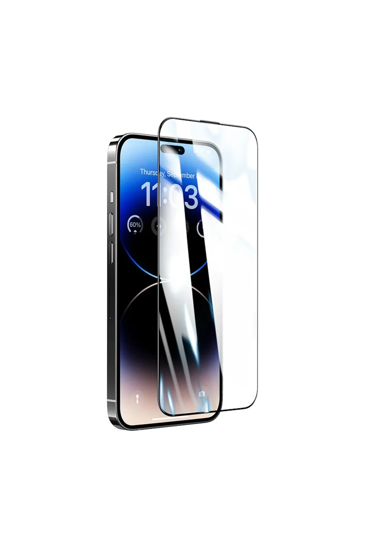 İphone 14 Pro Max 9D Seramik Tam Kaplayan Ekran Koruyucu Cam - Logis Görsel 3