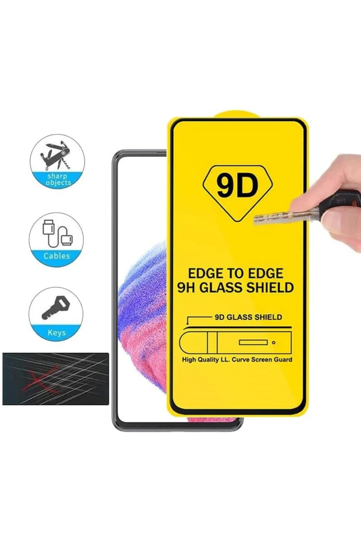 Samsung A21S 9D Mat Seramik Tam Kaplayan Ekran Koruyucu Cam - Logis Görsel 2