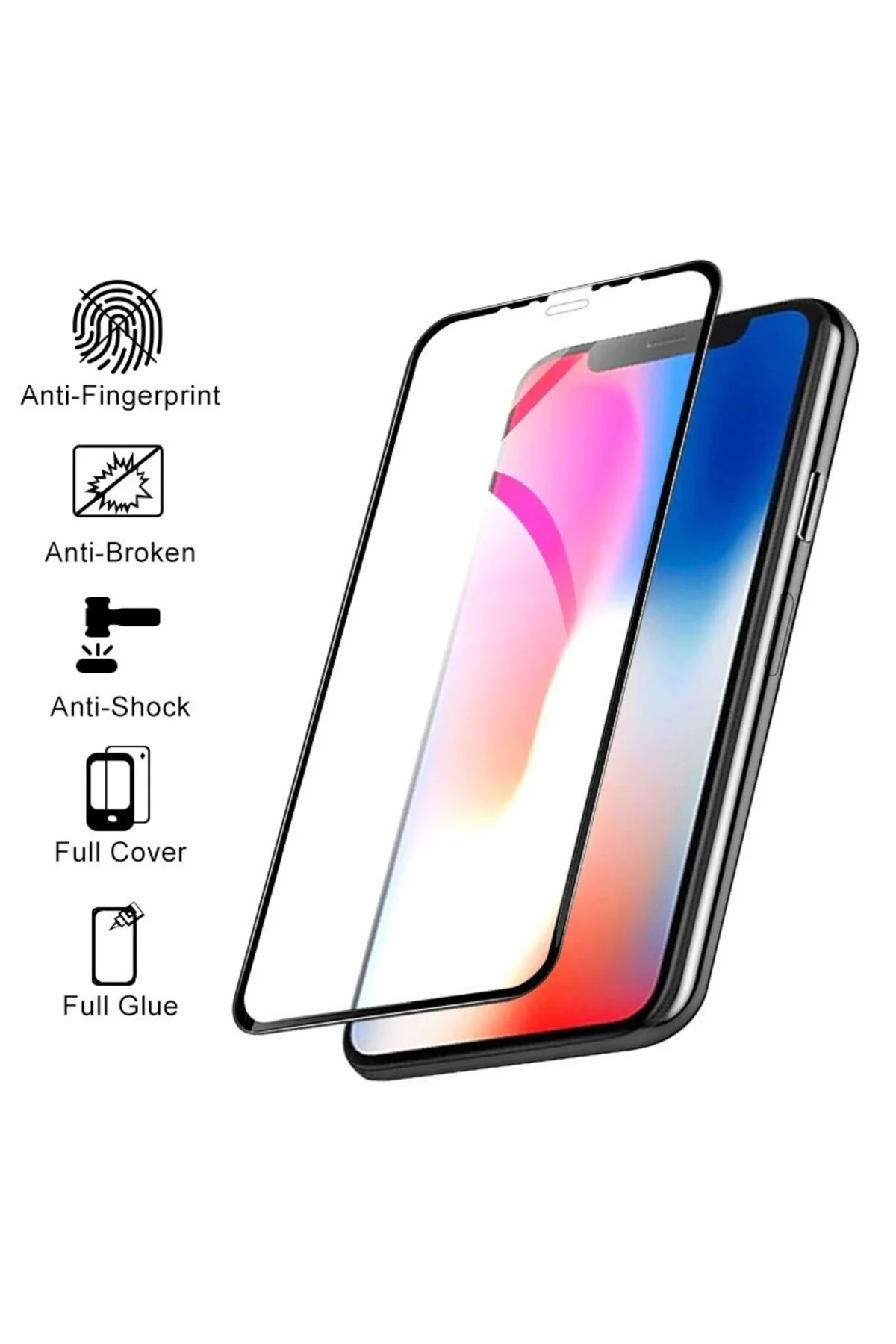 İphone 13 9D Mat Seramik Tam Kaplayan Ekran Koruyucu Cam - Logis Görsel 8