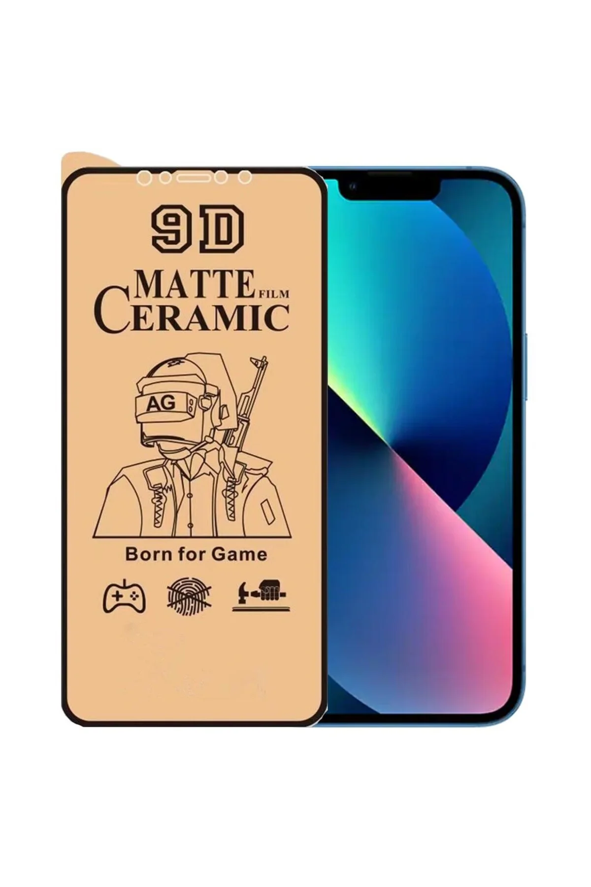 İphone 13 9D Mat Seramik Tam Kaplayan Ekran Koruyucu Cam