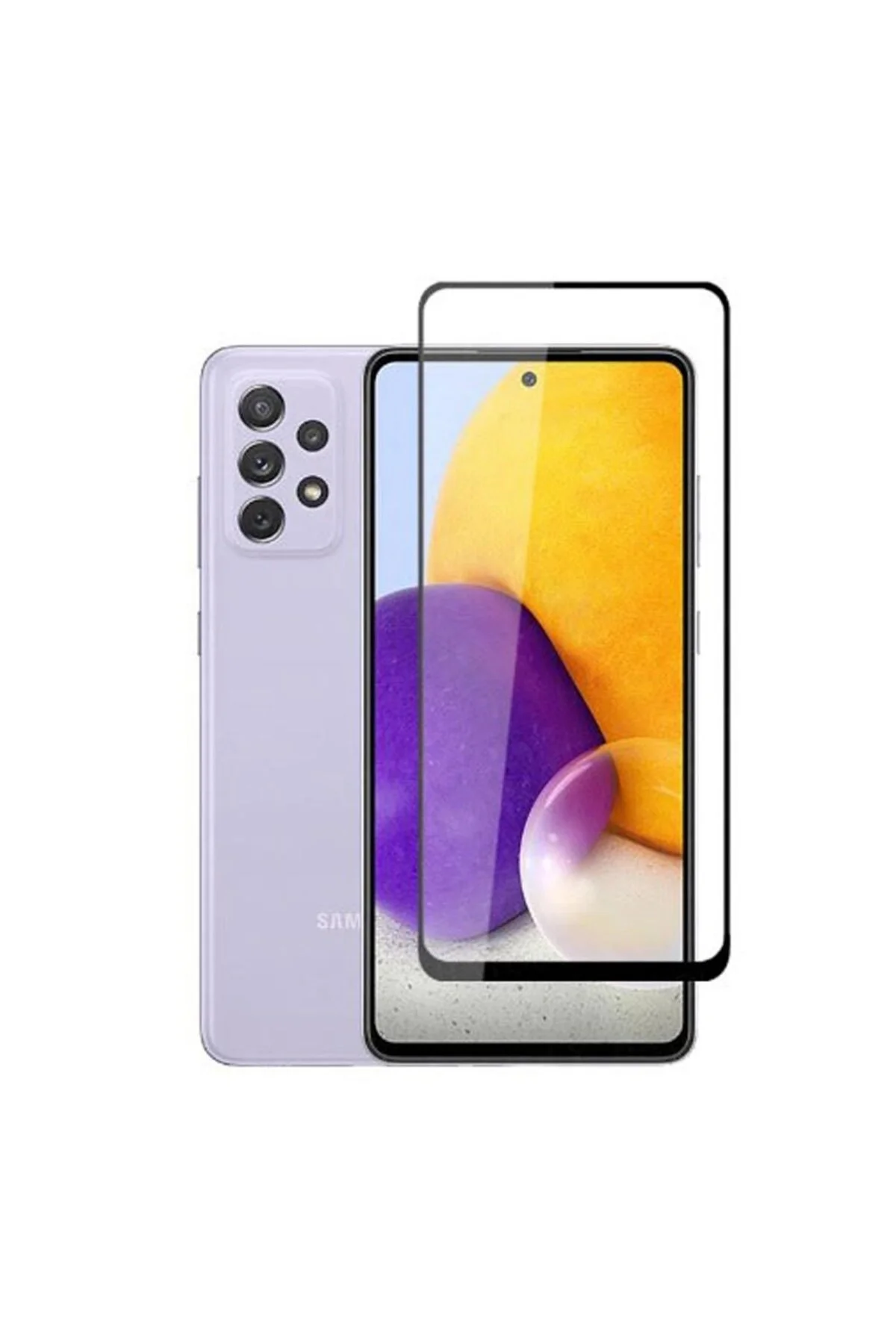 Samsung Galaxy A72 Antistatik 5D Tam Kaplayan Ekran Koruyucu Cam - Logis Görsel 2