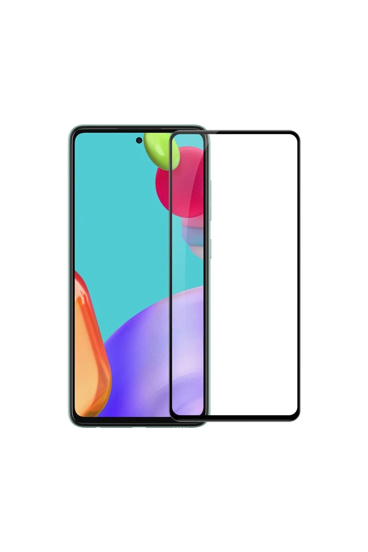 Samsung Galaxy A72 Antistatik 5D Tam Kaplayan Ekran Koruyucu Cam