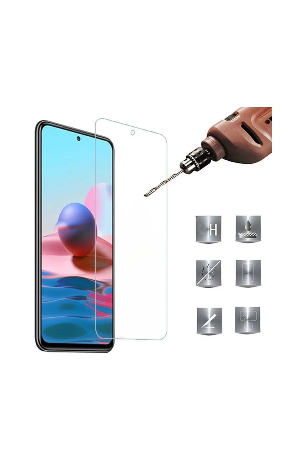 Samsung Galaxy A32 Antistatik 5D Tam Kaplayan Ekran Koruyucu Cam - Logis Görsel 3