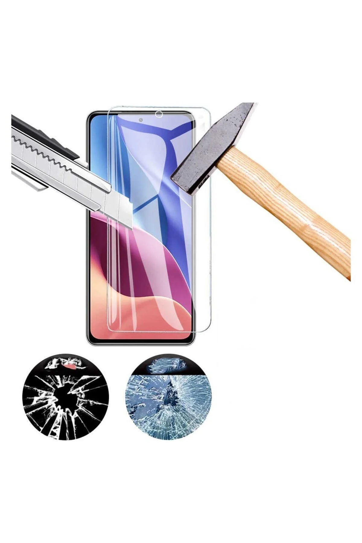 Samsung Galaxy A32 Antistatik 5D Tam Kaplayan Ekran Koruyucu Cam - Logis Görsel 5