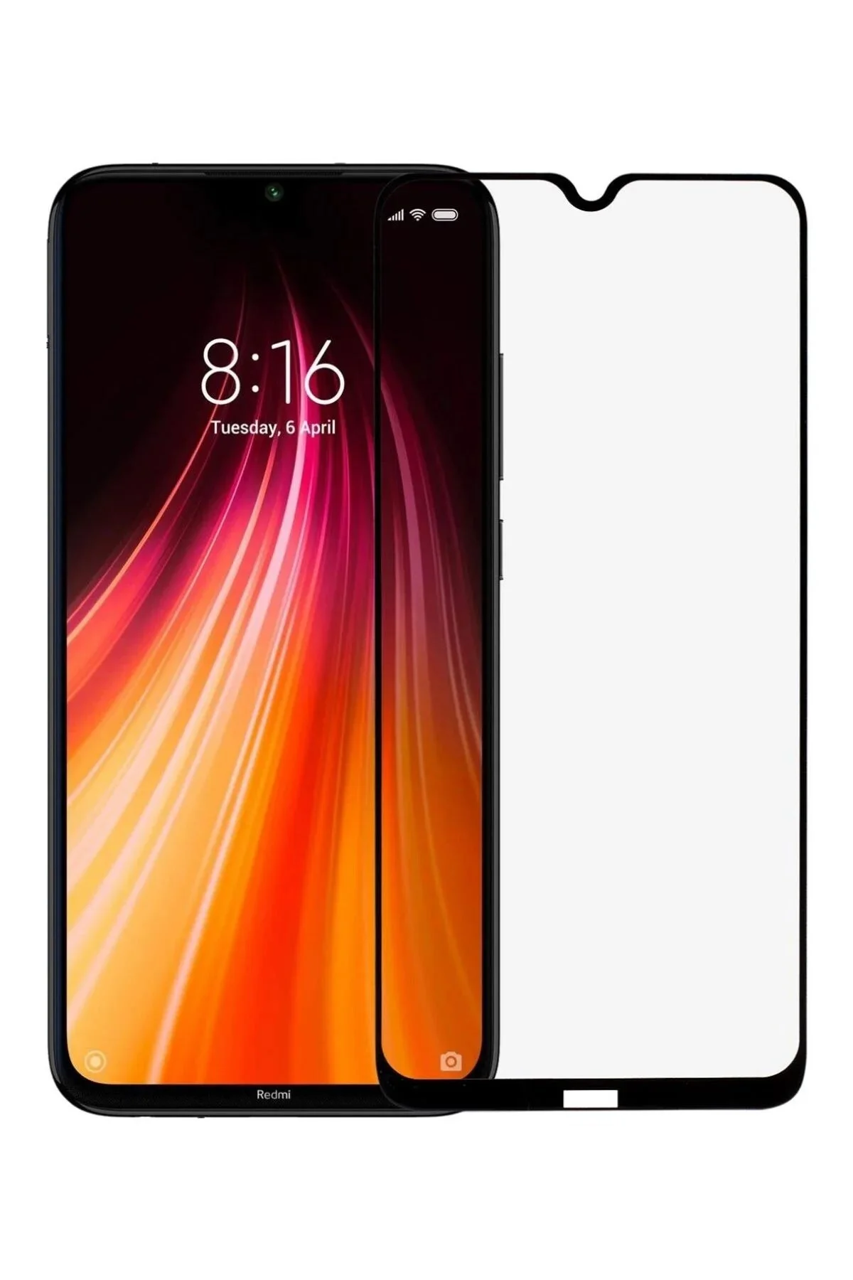 Redmi 8/8A Antistatik 5D Tam Kaplayan Ekran Koruyucu Cam - Logis Görsel 4