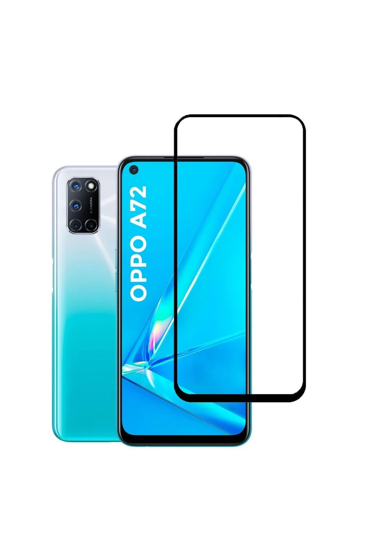 Oppo A72 Tam Kaplayan 5d Antistatik Ekran Koruyucu Cam - Logis Görsel 2