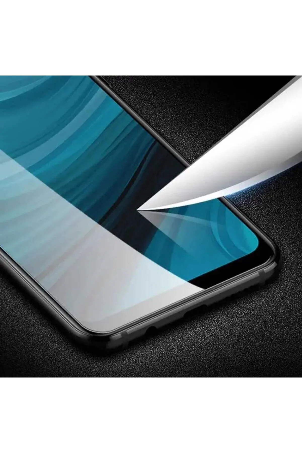 Samsung Galaxy A21S Antistatik 5D Tam Kaplayan Ekran Koruyucu Cam - Logis Görsel 4