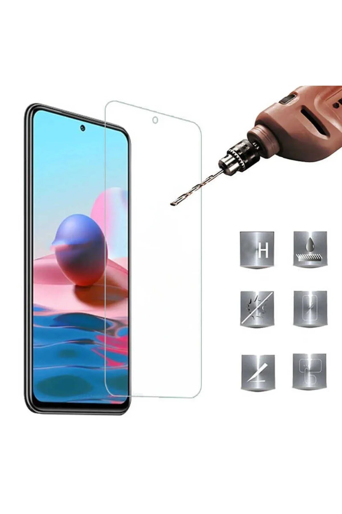 Samsung Galaxy A71 Antistatik 5D Tam Kaplayan Ekran Koruyucu Cam - Logis Görsel 4