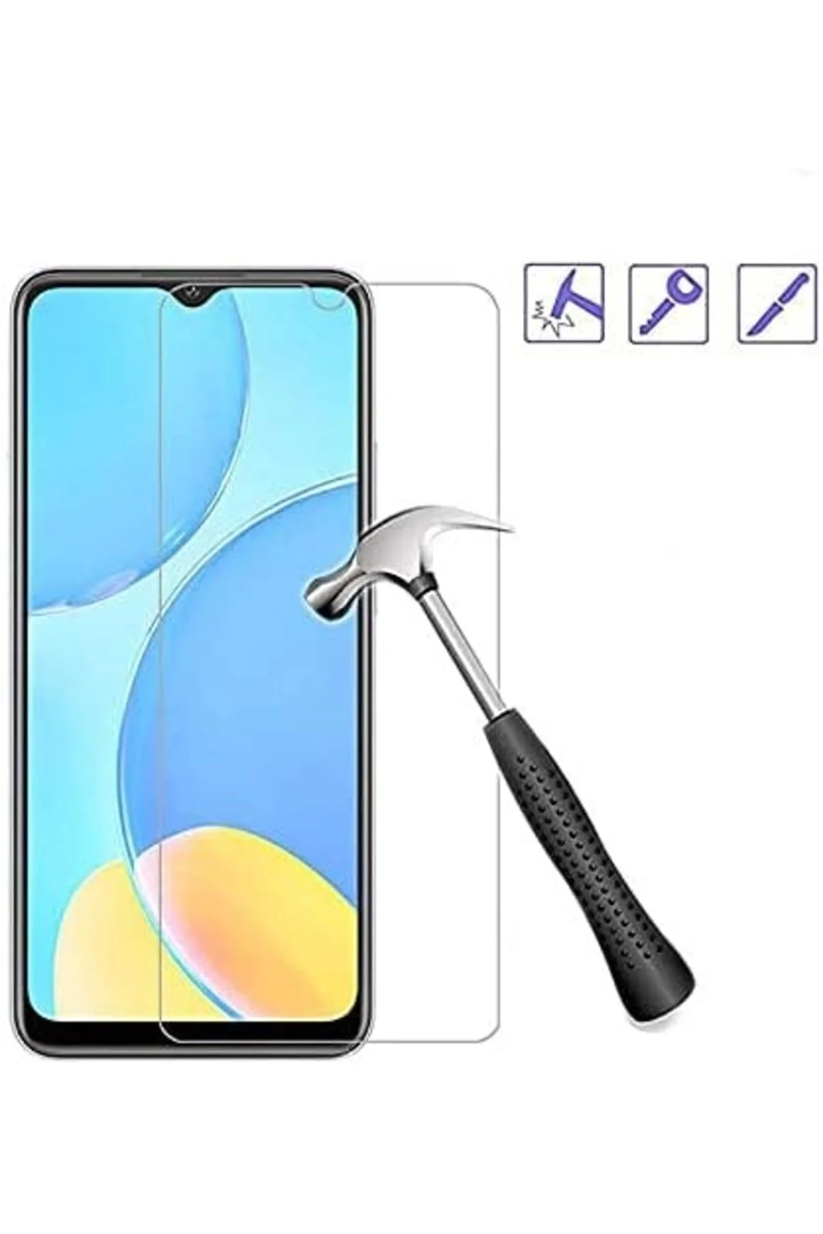 Samsung Galaxy A04 Antistatik 5D Tam Kaplayan Ekran Koruyucu Cam - Logis Görsel 4